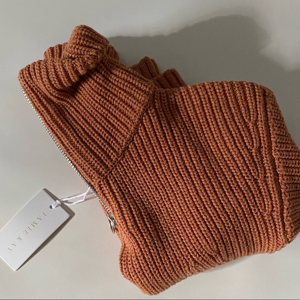 Jamie Kay quarter zip knit sweater 🧡